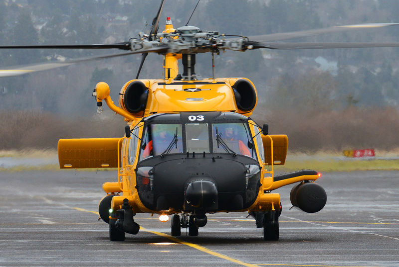 Sikorsky MH-60T Jayhawk 6003 wearing it's new retro markings (Petty Officer 3rd Class Jonathan Klingenberg)
