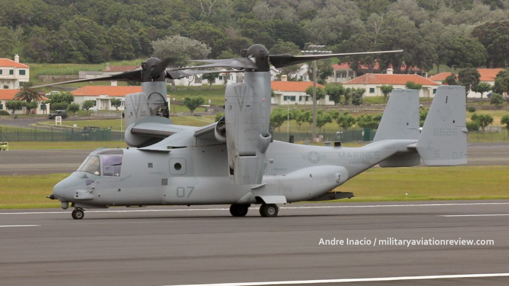 VMM-266 MV-22B Osprey 168626 arriving at Lajes on 21.07.16 (Andre Inacio)