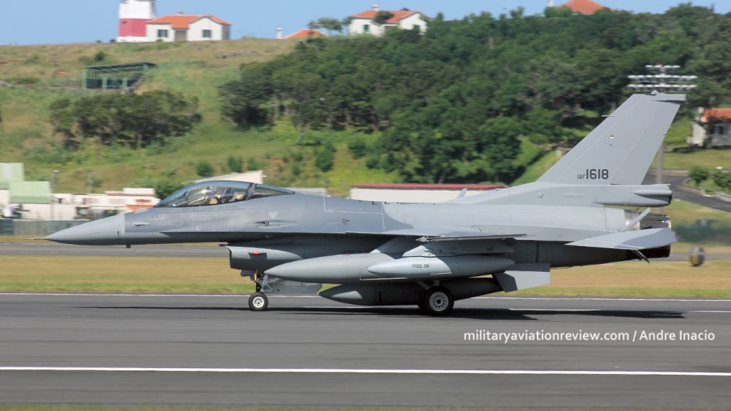 Iraqi Air Force F-16IQ 1618 arriving at Lajes on 03.08.16 (Andre Inacio)