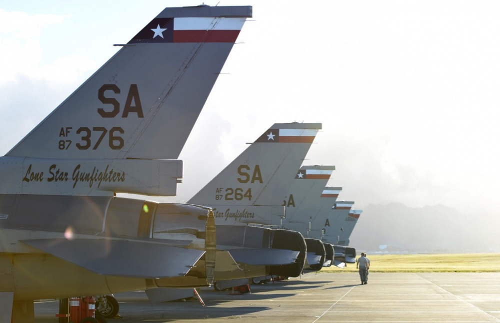 The 149th Maintenance Squadron, 149th Fighter Wing, Texas Air National Guard, headquartered at Joint Base San Antonio-Lackland, Texas, complete launch preparation at Joint Base Pearl Harbor-Hickam, Hawaii, Aug. 18, 2016. The 149th FW participated in Sentry Aloha 2016, a large-scale fighter exercise hosted by the Hawaii Air National Guard. (U.S. Air National Guard photo by Tech. Sgt. Rebekkah Jandron)