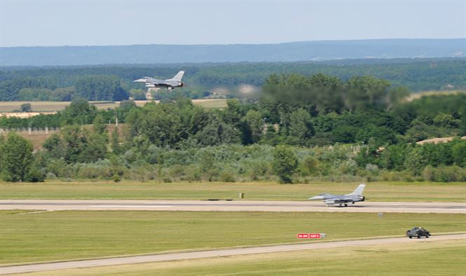 120th Fighter Squadron F-16Cs at Papa Airbase in Hungary during Exercise Panther Strike (U.S. Air National Guard photo by Senior Master Sgt. John Rohrer) 