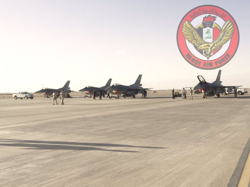 Lockheed F-16IQ arriving at Balad Airbase in November 2016 (Iraqi Air Force)